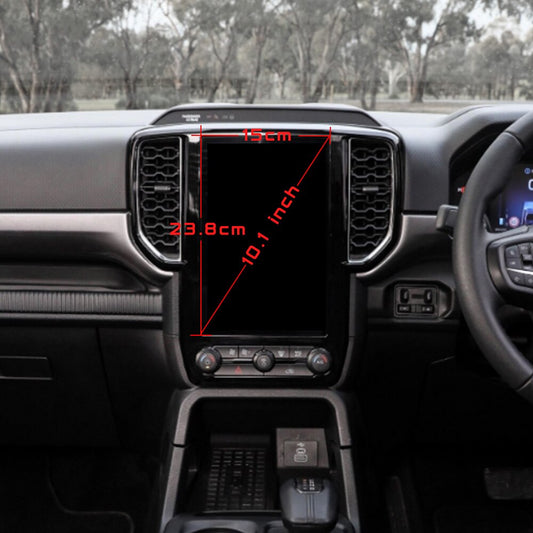 ABS Carbon Fiber Color 10.1 12 inch Navigation AC Outlet Vent Frame Trim Cover Interior Decorative for Ford Ranger Everest 2023