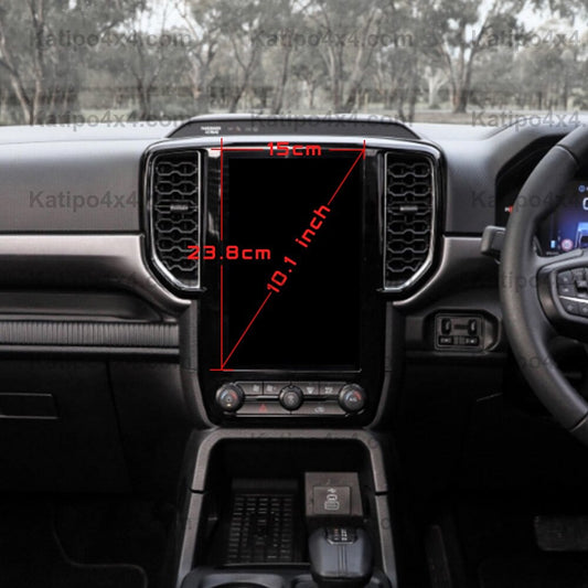 ABS Carbon Fiber Color 10.1 12 inch Navigation AC Outlet Vent Frame Trim Cover Interior Decorative for Ford Ranger Everest 2023