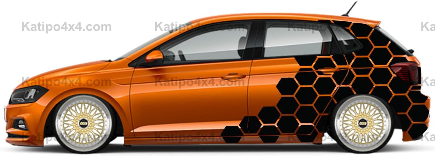 Honeycomb Side Sticker Rear Fender Sticker Car Sticker Suitable for any vehicle vinyl car wrap side graphic sticker decal