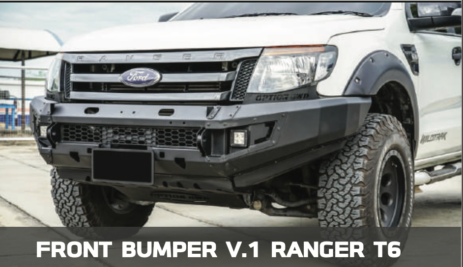 OPTION4WD - V.1 FRONT WINCH BAR, PX1 FORD RANGER ( 2012-2014 )