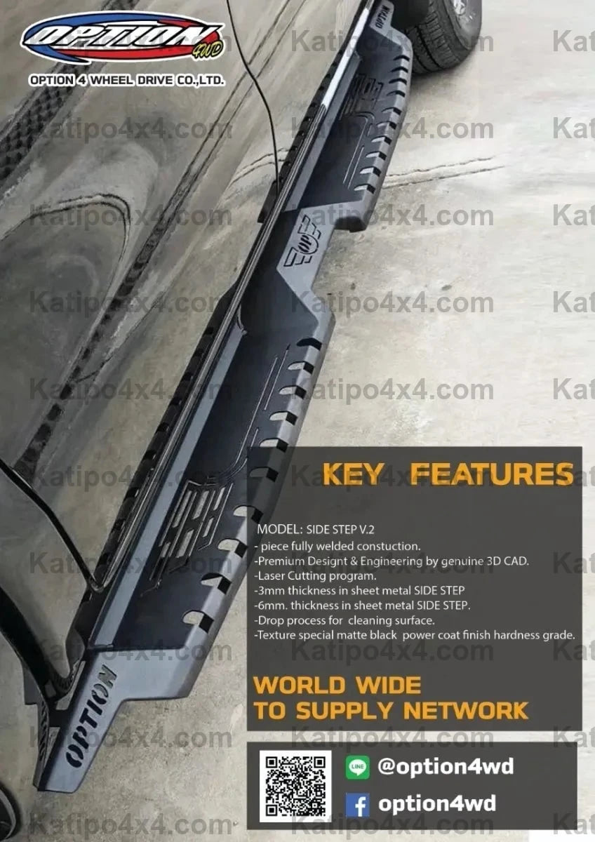 OPTION4WD - Mitsubishi Pajero V.2 SIDE STEPS 2015-2020