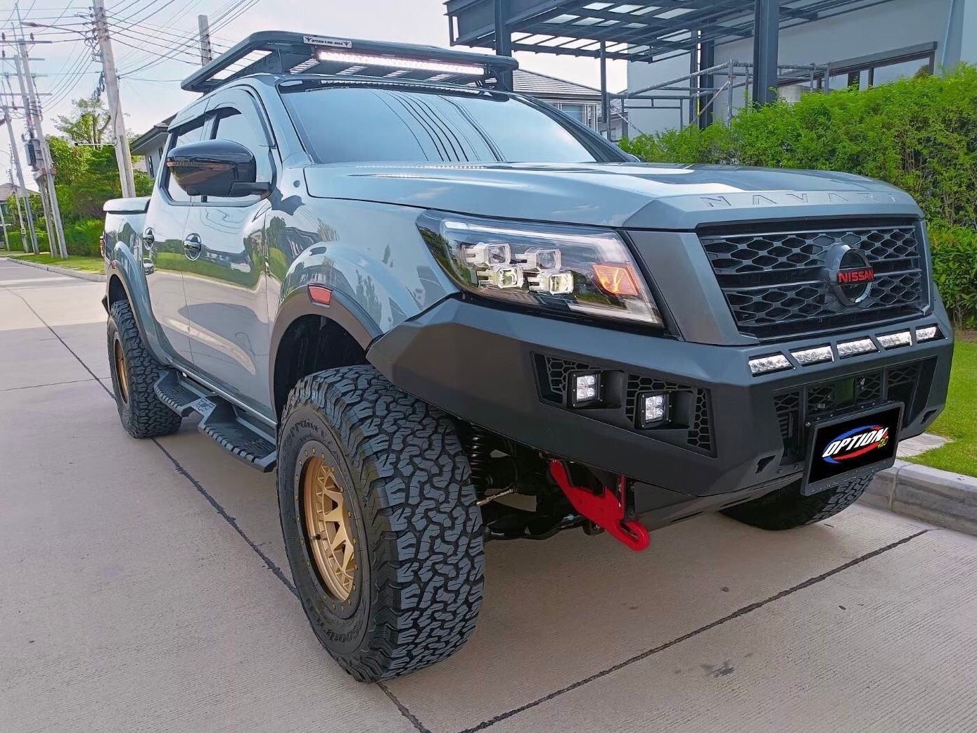 OPTION4WD - V.1 FRONT WINCH BAR - NISSAN NAVARA 2020+