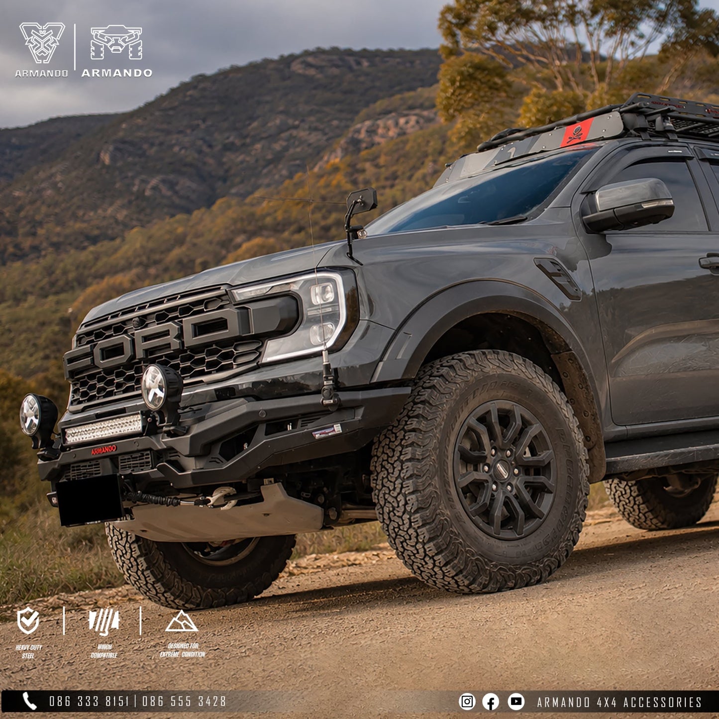 ARMANDO® - Prime Series Bull Bar – Ford Next Gen Ranger (2022+-Current)