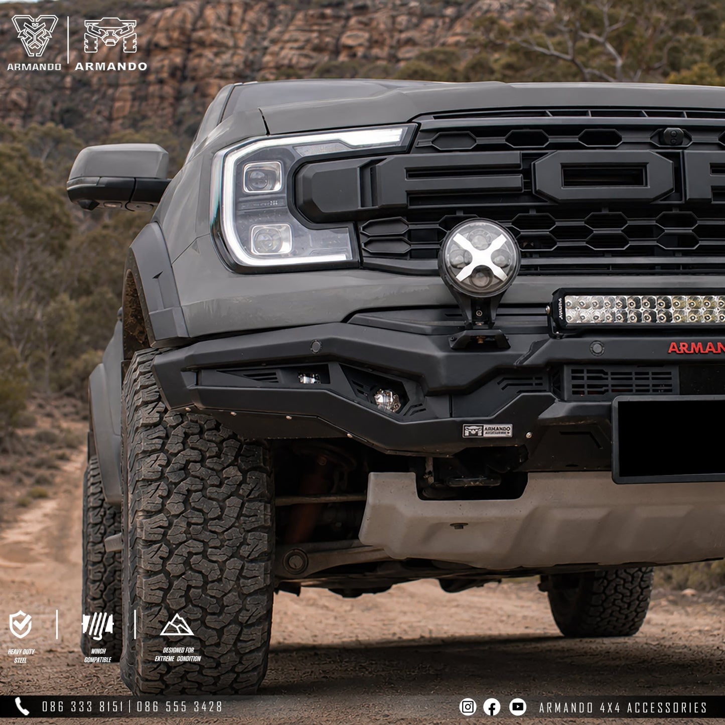 ARMANDO® - Prime Series Bull Bar – Ford Next Gen Ranger (2022+-Current)