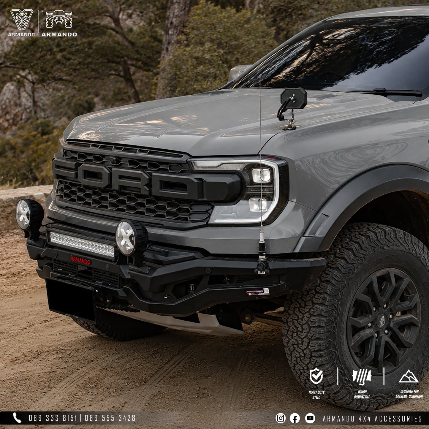 ARMANDO® - Prime Series Bull Bar – Ford Next Gen Ranger (2022+-Current)