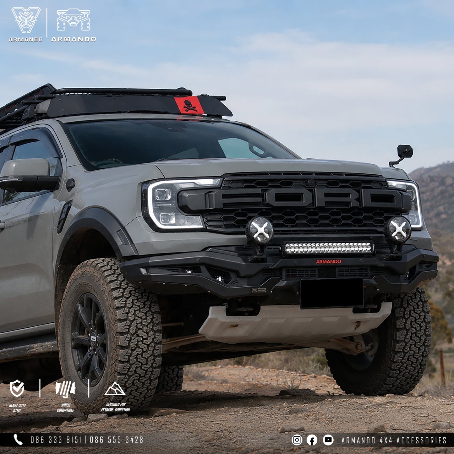 ARMANDO® - Prime Series Bull Bar – Ford Next Gen Ranger (2022+-Current)