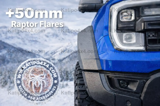 +50mm NEXT-GEN RANGER RAPTOR - WIDE BODY Wheel Arch FLARES ( CLIP ON STYLE )  FREE WORLDWIDE SHIPPING