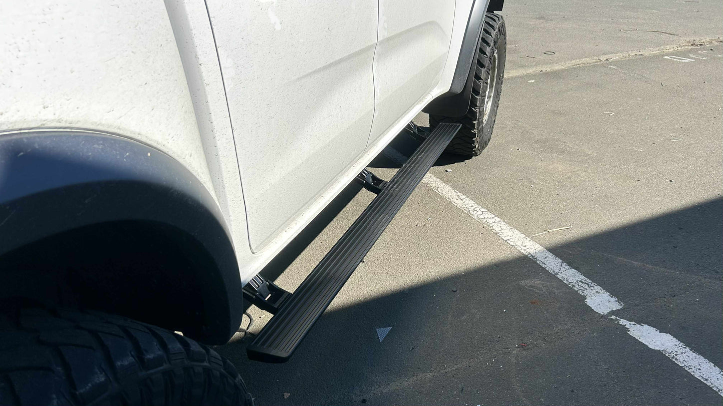 ELECTRIC POWER RETRACTABLE BOARD / FORD RANGER,  RAPTOR SIDE STEPS (2012-2025+) with LED Lights - Or NO LIGHTS