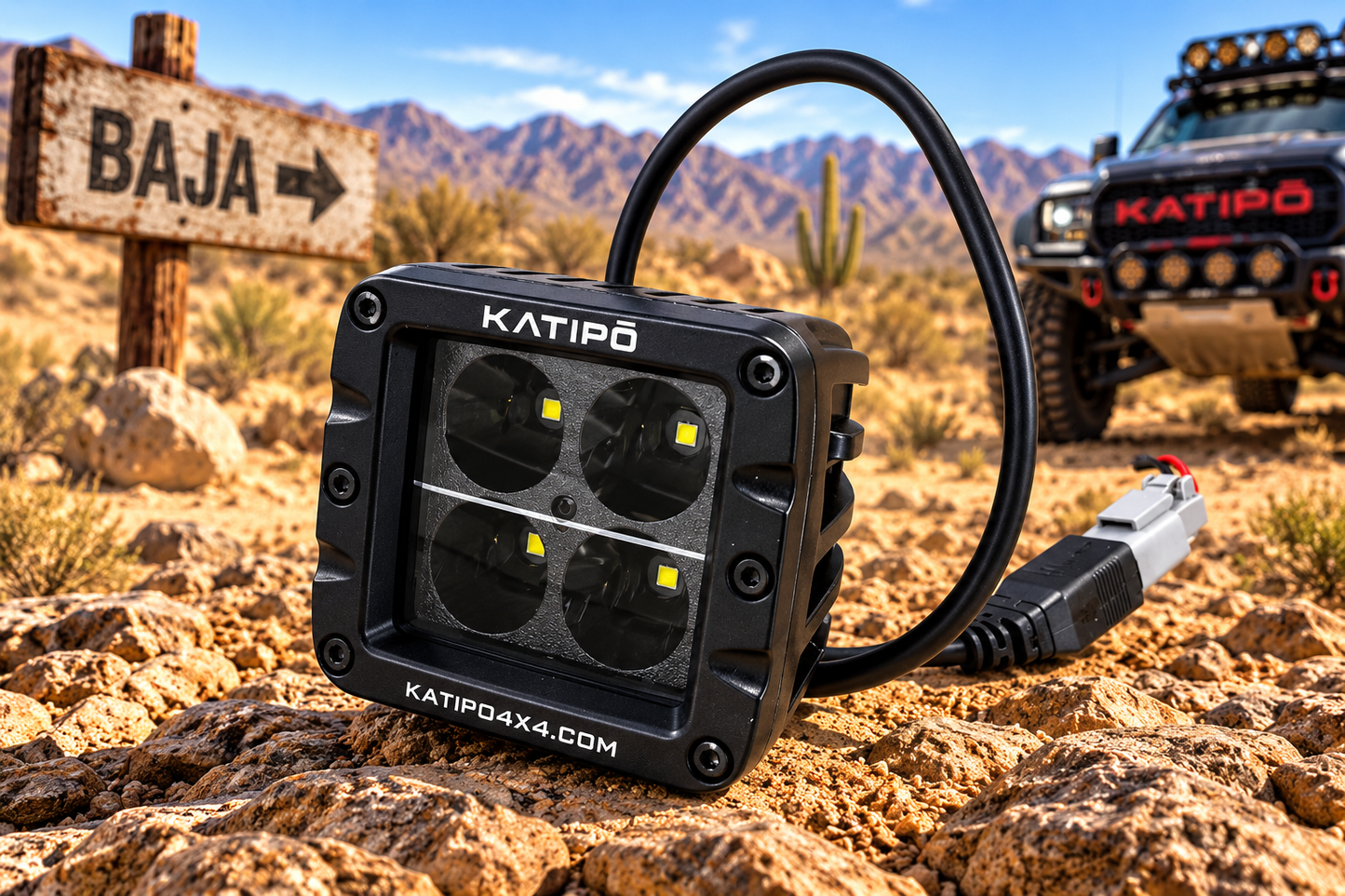 KATIPŌ 4X4: Night-Stinger 2" LED Cube Light ( Flood or Spot Beam ) FREE WORLDWIDE SHIPPING