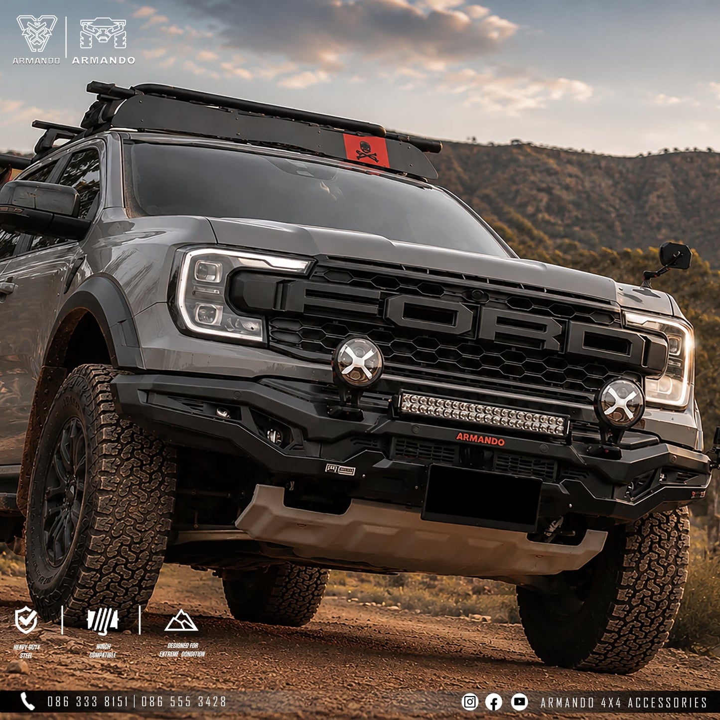 ARMANDO® - Prime Series Bull Bar – Ford Next Gen Ranger (2022+-Current)