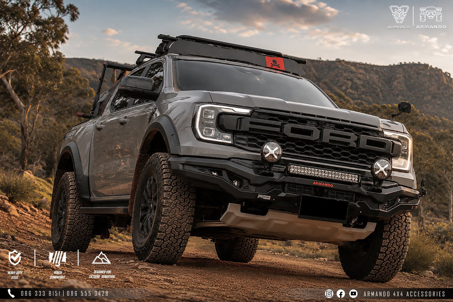 ARMANDO® - Prime Series Bull Bar – Ford Next Gen Ranger (2022+-Current)