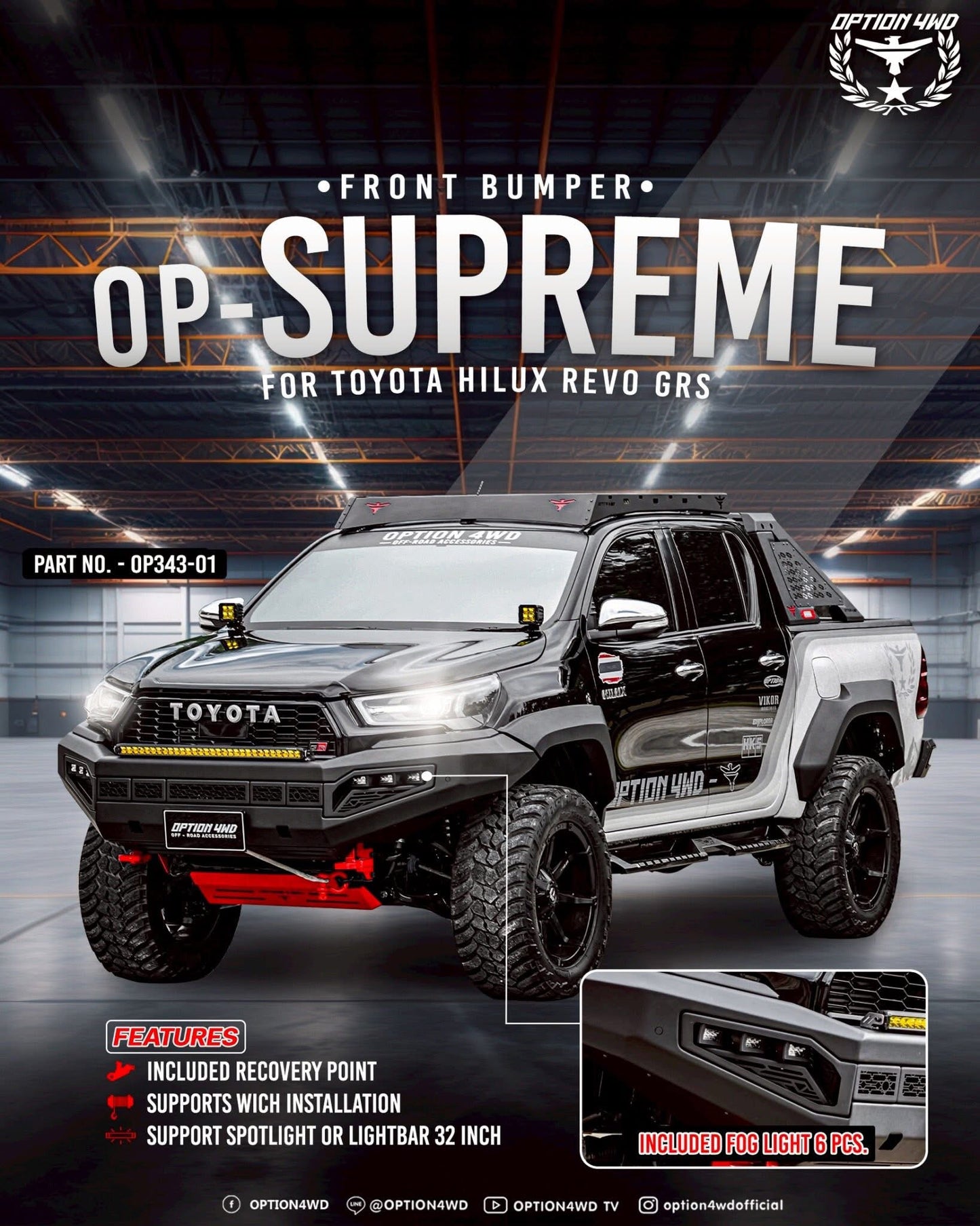 2024+ Toyota Hilux GRS Suprem Front Winch Bar