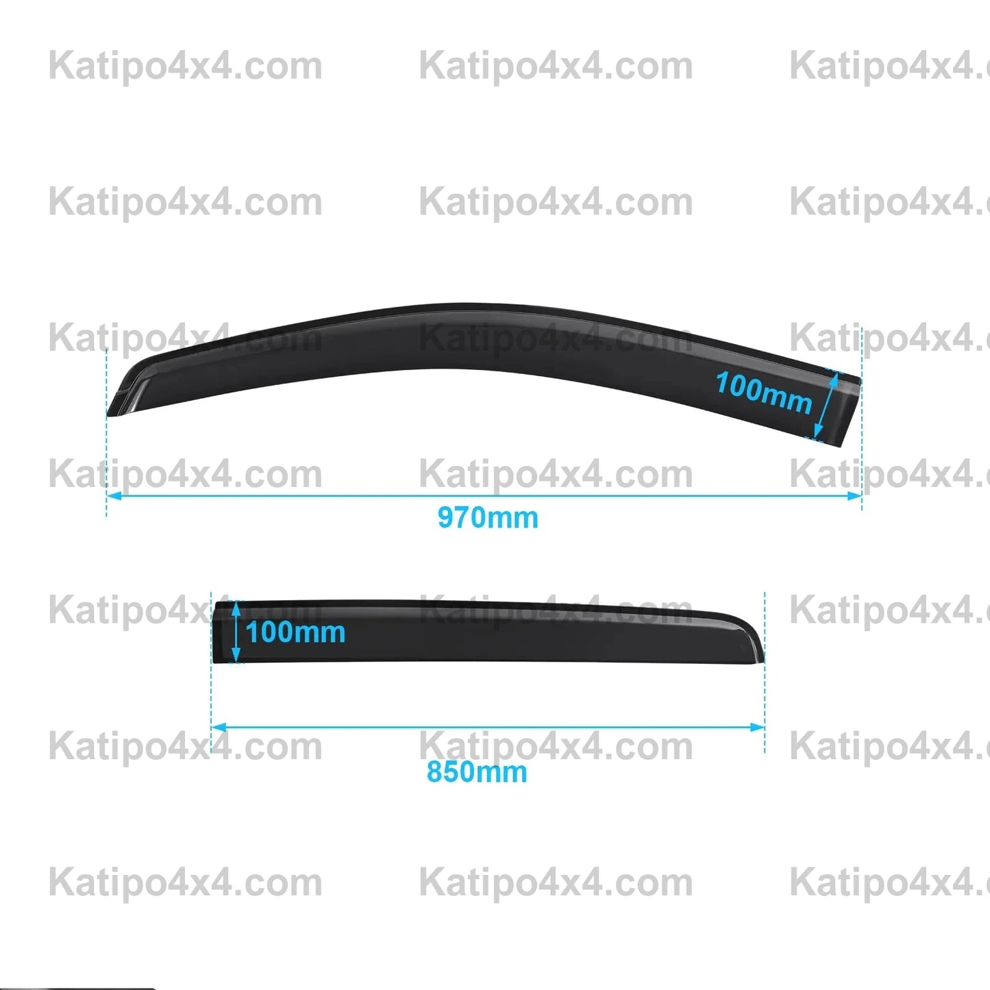 Ford Ranger & Raptor Next-Gen 2022+ Double Cabin Model Weather Shield Sun Rain Guard 4PCS