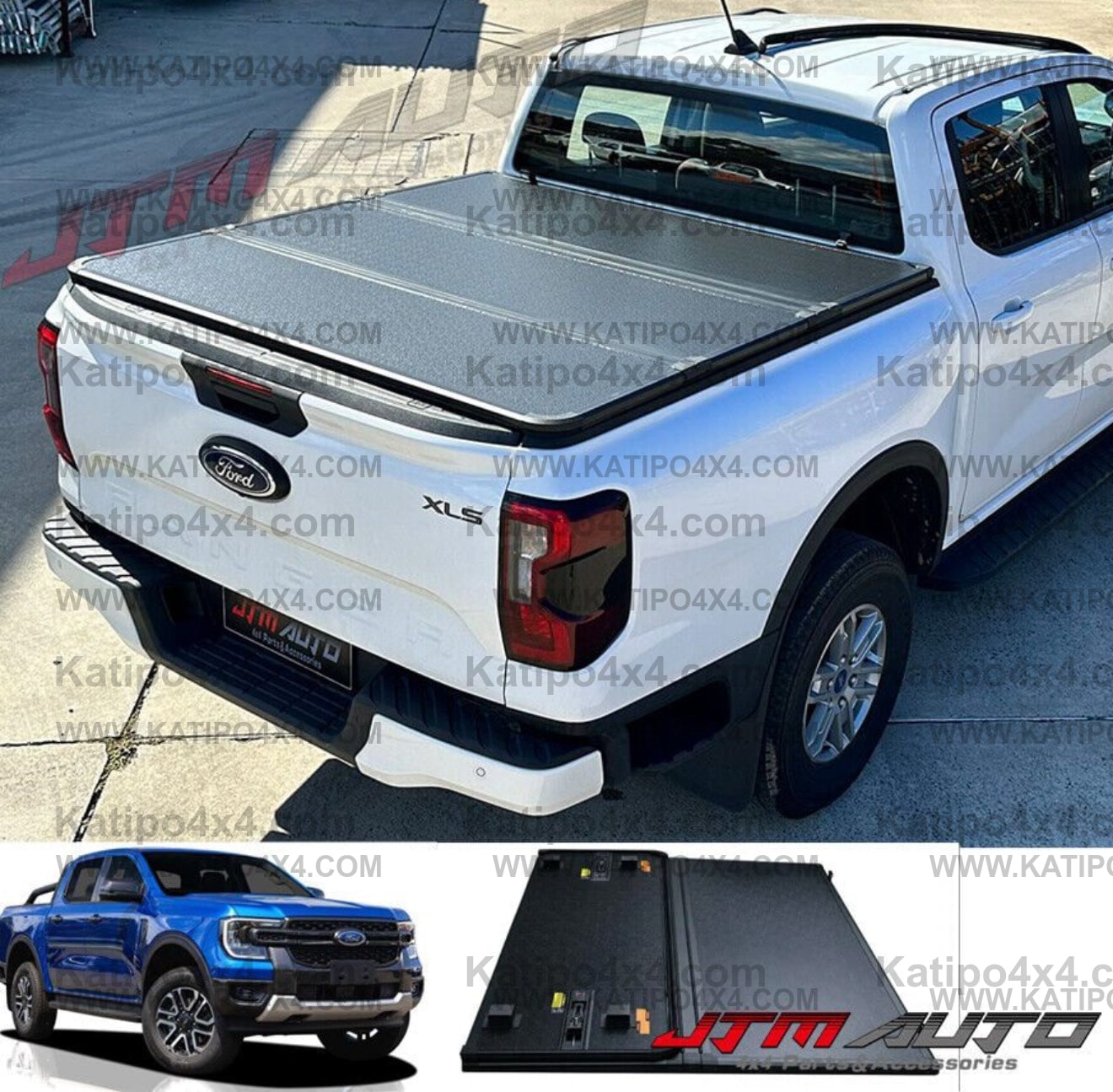 NEXT-GEN 2022+ FORD RANGER & RAPTOR Tri-Fold Aluminium Lid – KATIPO 4X4™