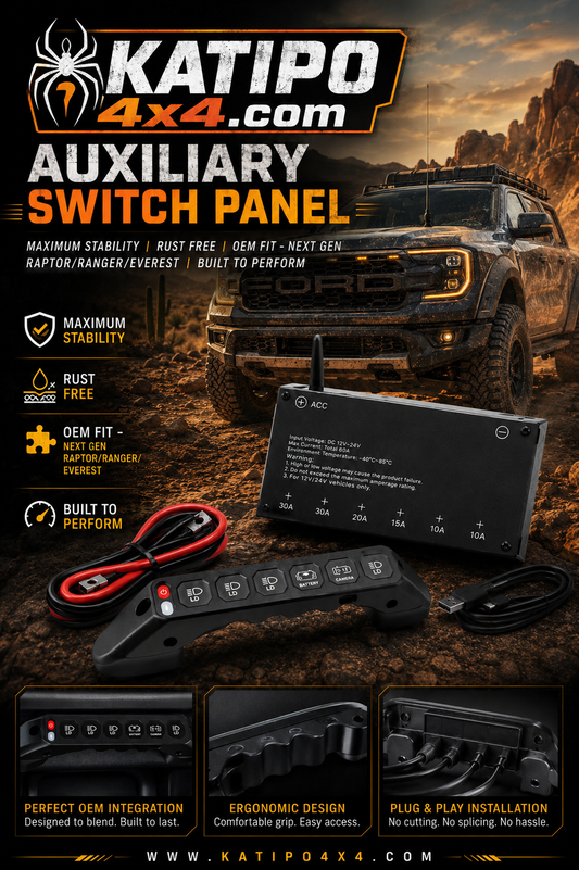 2015+ FORD RANGER, EVEREST & RAPTOR WIRELESS AUX SWITCH GRAB HANDLE SWITCH PANEL