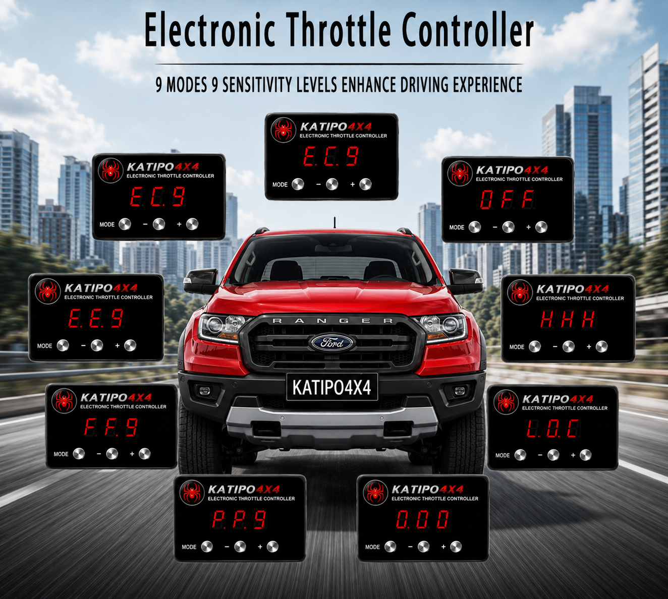 Electronic Throttle Controller, Accelerator Controller for Ford RANGER (2012-2024+) FREE WORLDWIDE SHIPPING