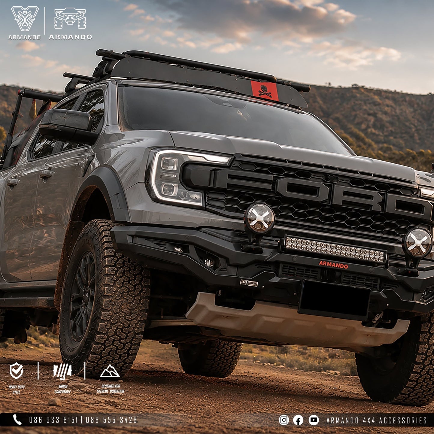 ARMANDO® - Prime Series Bull Bar – Ford Next Gen Ranger (2022+-Current)