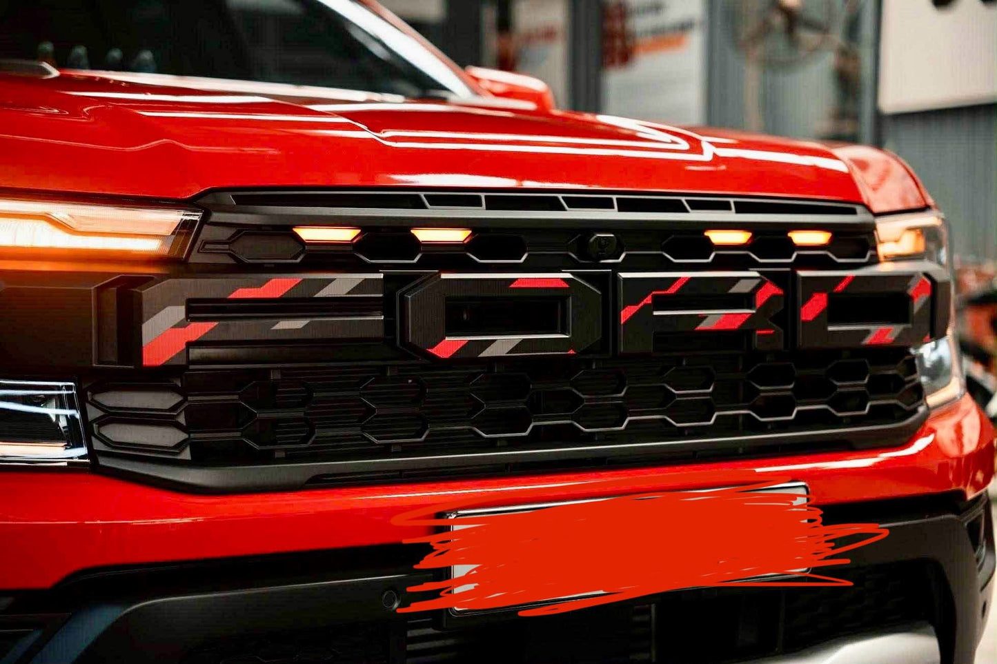 Amber Grill Lights & Daytime Running Light Package Kit for 2022+ Ford Ranger Raptor NEXT-GEN