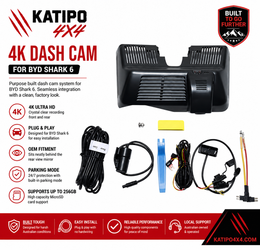 ( Perfect Fit ) 4K Front And Rear Dash Cam for BYD SHARK ( FREE WORLDWIDE SHIPPING )