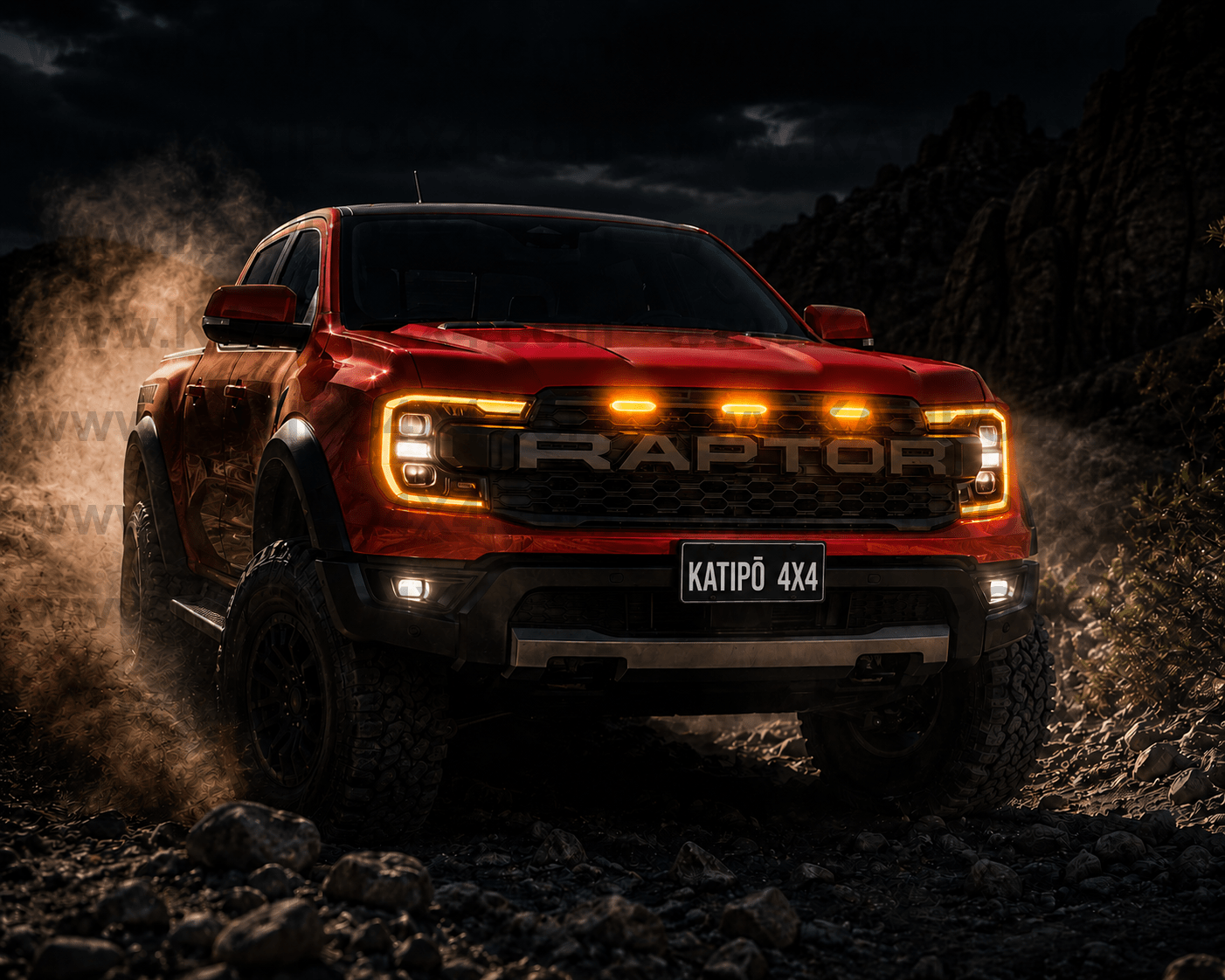 For 2022+ Ranger Raptor Grill  3Pcs Amber or White LED Light ( Slim Line Lights ) FREE WORLDWIDE SHIPPING