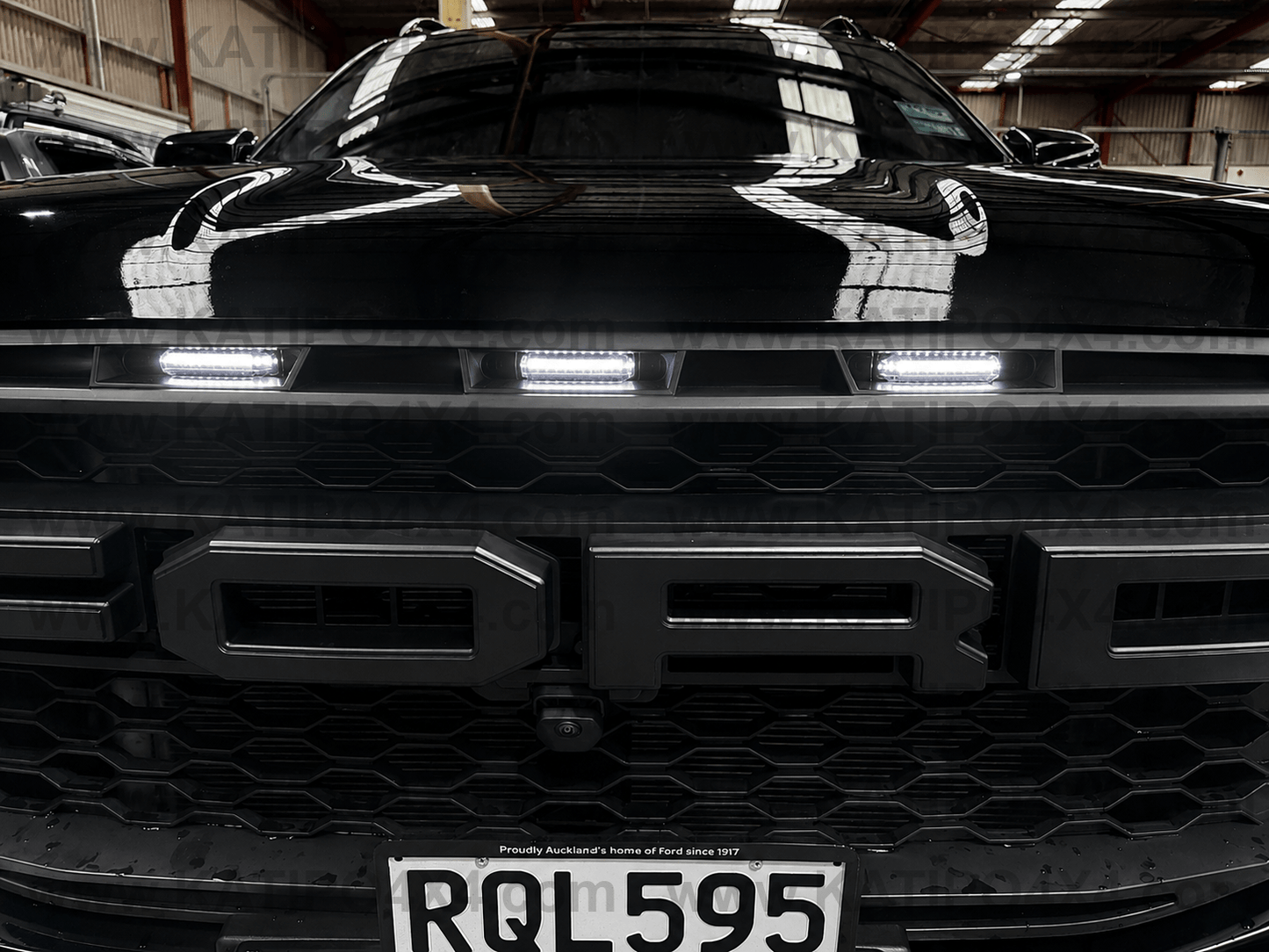 2022+ NEXT-GEN FAKE / AFTERMARKET RANGER RAPTOR GRILL LIGHTS 3PC AMBER OR WHITE LED FRONT GRILL LIGHT LAMPS