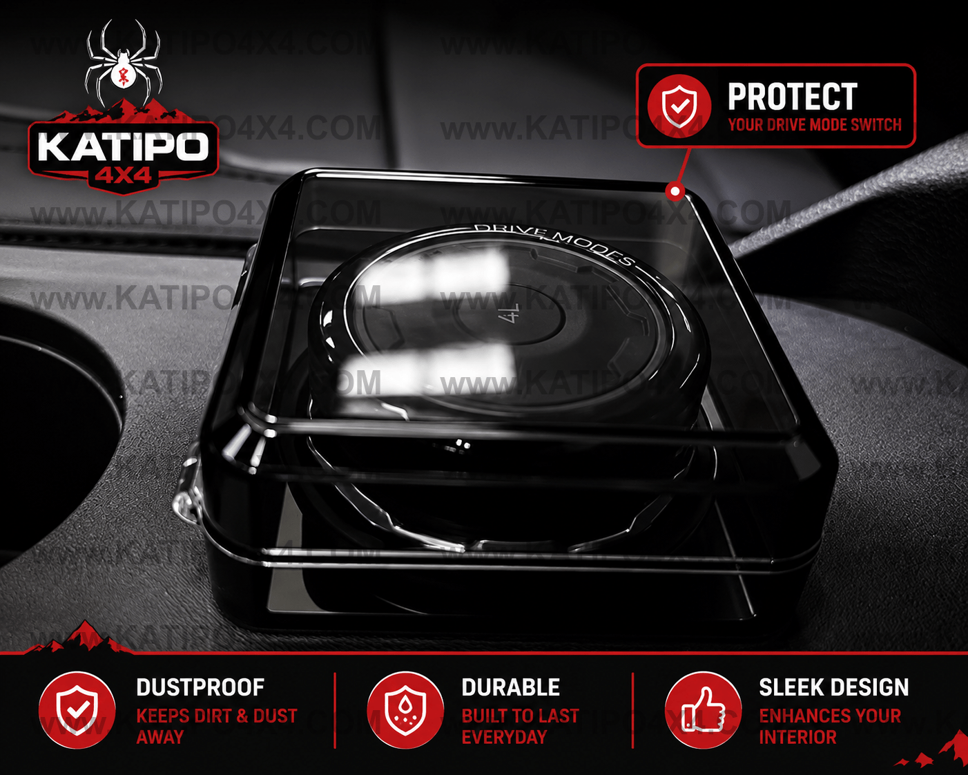 NEXT-GEN 2022+  4WD switch protection case ( STOP KIDS & PETS FROM CHANGING YOUR GEARS ) RANGER, EVEREST & RAPTOR