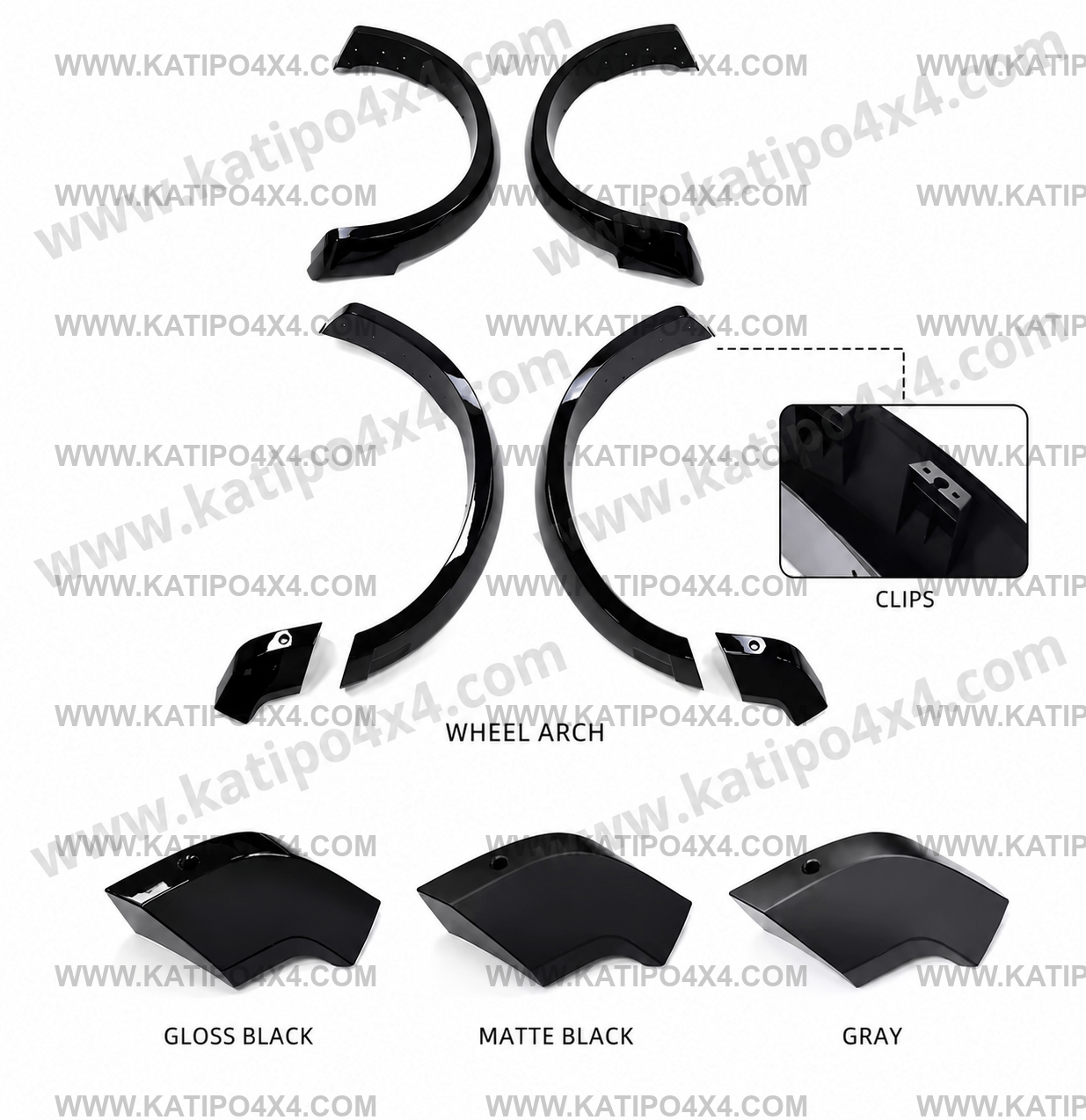 +50mm NEXT-GEN RANGER RAPTOR - WIDE BODY Wheel Arch FLARES ( CLIP ON STYLE )  FREE WORLDWIDE SHIPPING