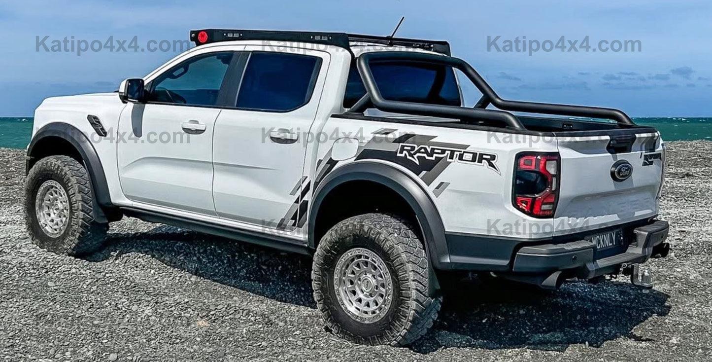 ELECTRIC POWER RETRACTABLE BOARD / FORD RANGER,  RAPTOR SIDE STEPS (2012-2025+) with LED Lights - Or NO LIGHTS
