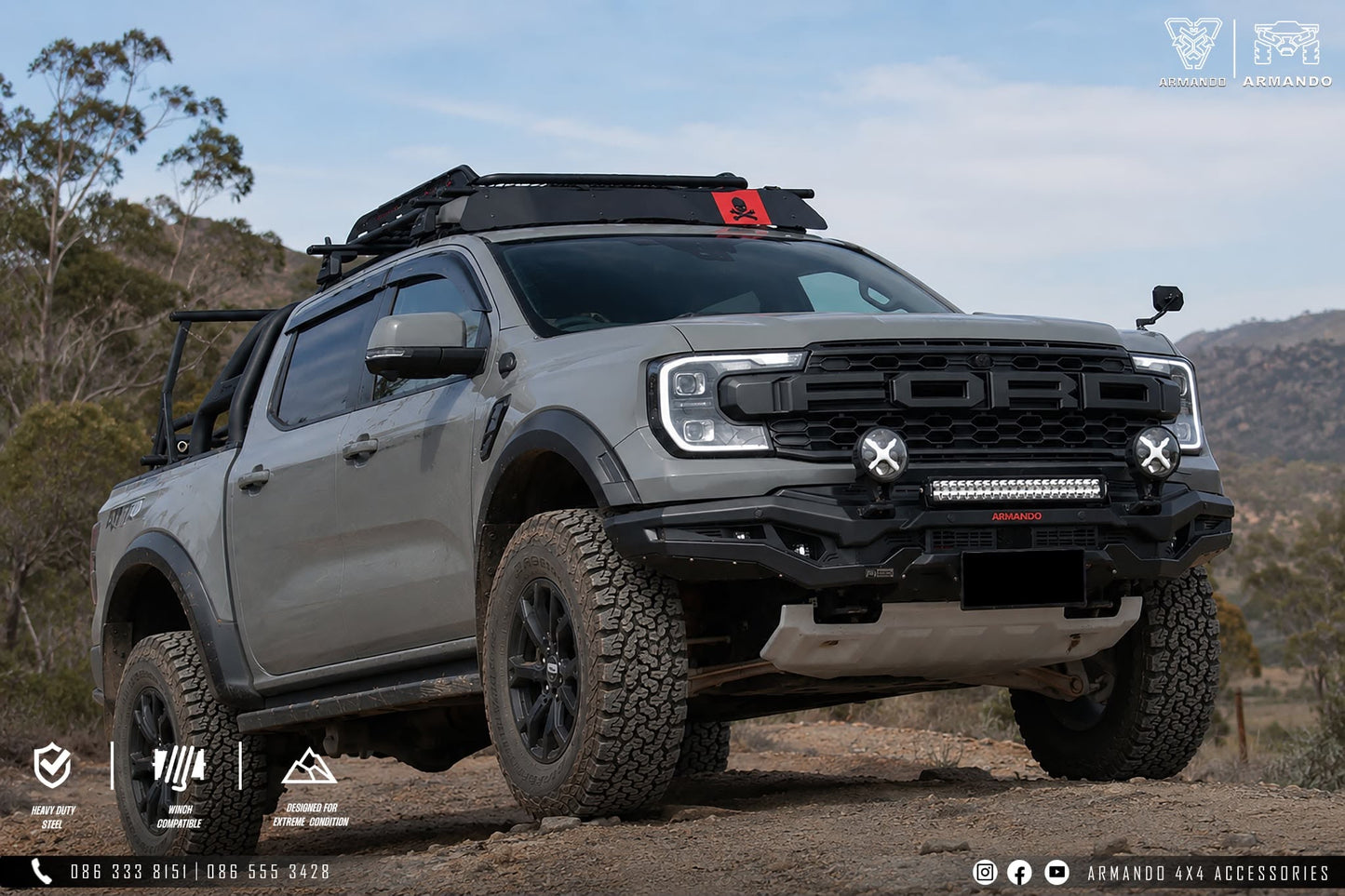 ARMANDO® - Prime Series Bull Bar – Ford Next Gen Ranger (2022+-Current)