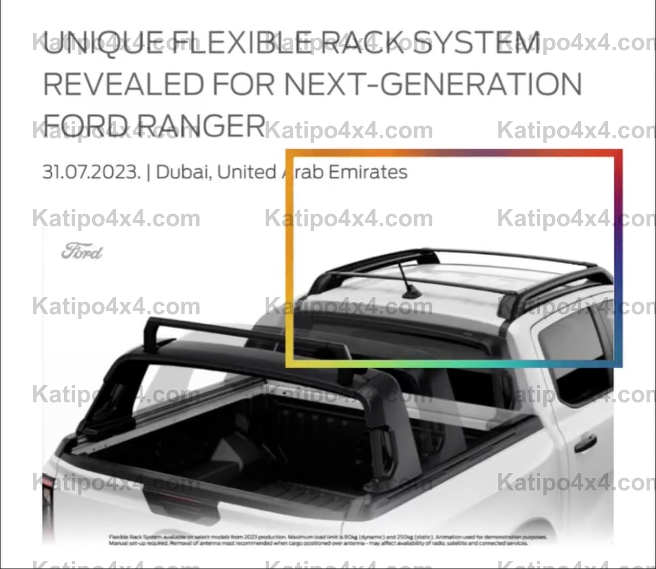 2023+ Ford Ranger Platinum & Wildtrak-X NEXT-GEN Roof Racks ( NEW )