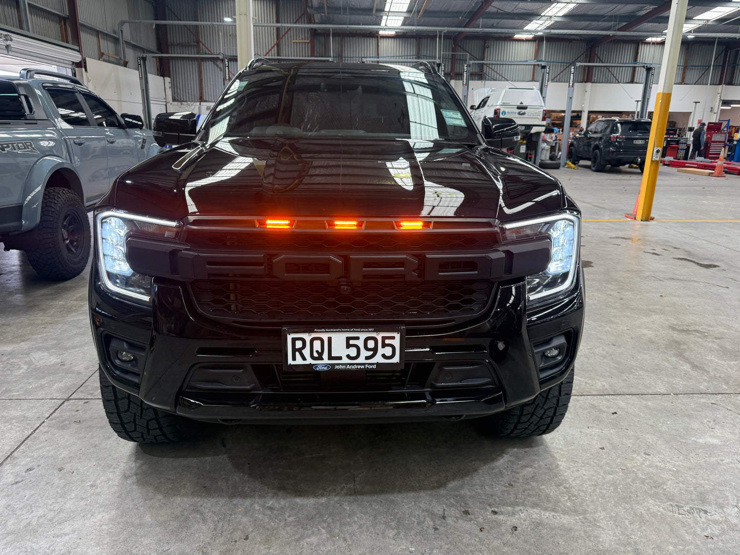 2022+ NEXT-GEN RANGER RAPTOR GRILL LIGHTS 3PC AMBER OR WHITE LED FRONT GRILL LIGHT LAMPS