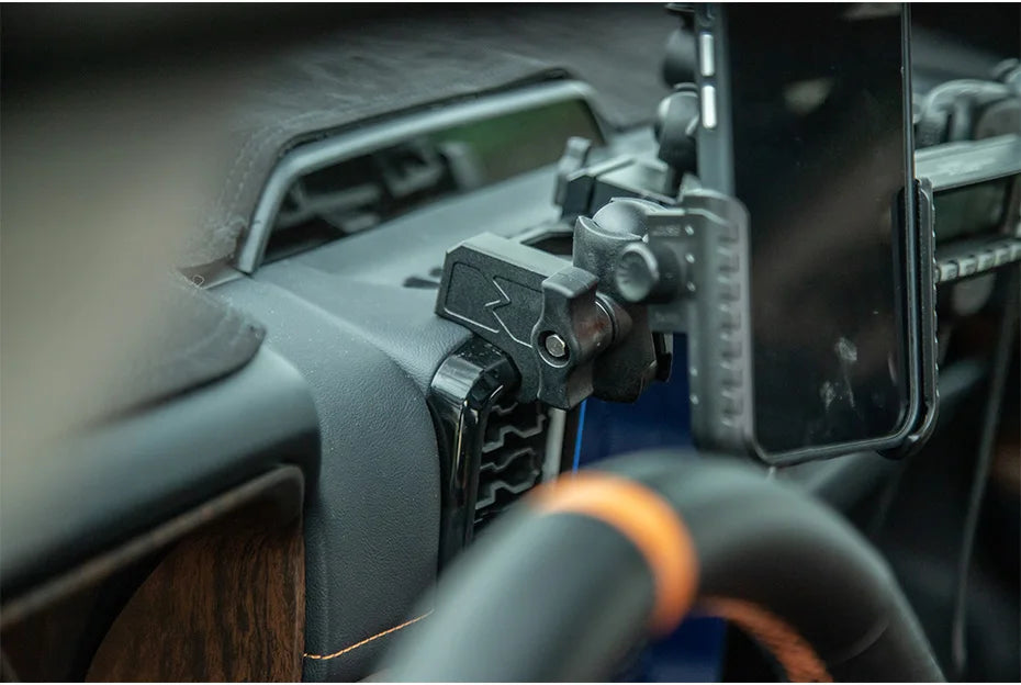 NEXT-GEN FORD RANGER & RAPTOR Center console CELL PHONE, UHF HOLDER , GOPRO Mounting Bracket