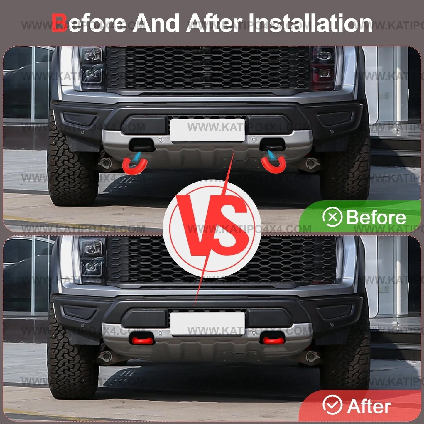 Tow Mount Covers for Ford RANGER RAPTOR Tow Hook Cover ( Pair ) FREE Worldwide shipping