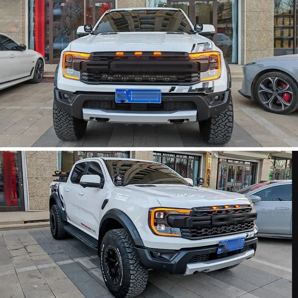 Amber Grill Lights & Daytime Running Light Package Kit for 2022+ Ford Ranger Raptor NEXT-GEN