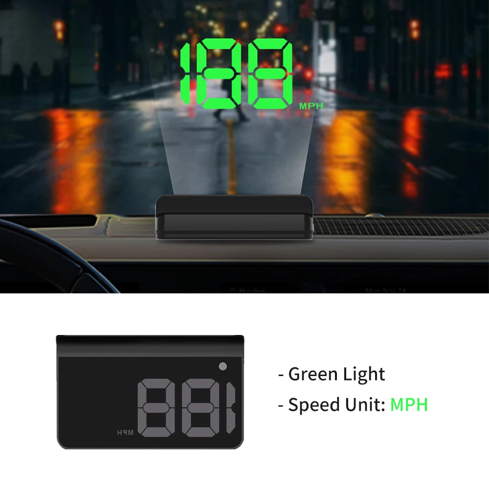 HUD Head-up Display Car GPS Digital Speedometer Universal ( Plug & Play ) USB PORT