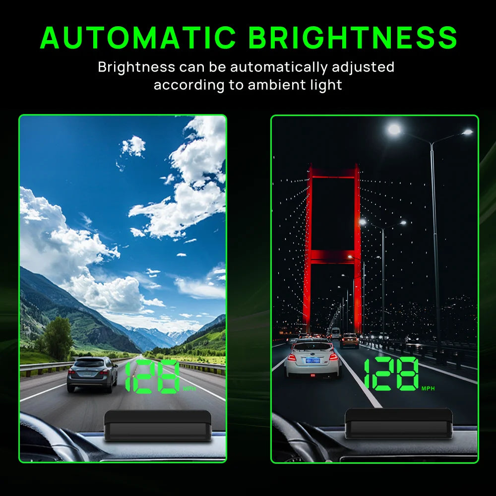 HUD Head-up Display Car GPS Digital Speedometer Universal ( Plug & Play ) USB PORT