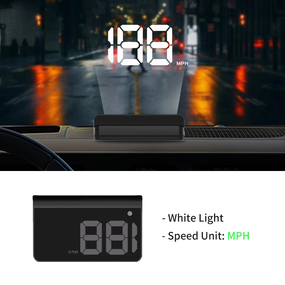 HUD Head-up Display Car GPS Digital Speedometer Universal ( Plug & Play ) USB PORT
