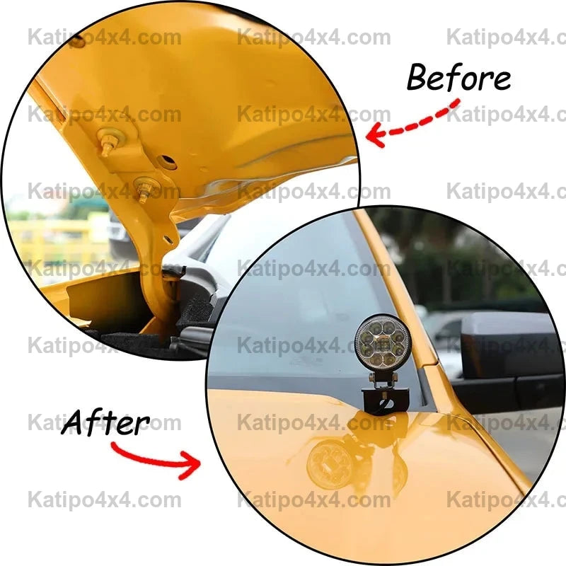 NEXT-GEN FORD RANGER 2022+  Led Light Bar Brackets to mount onto the bumper & for Ditch Lights on the bonnet