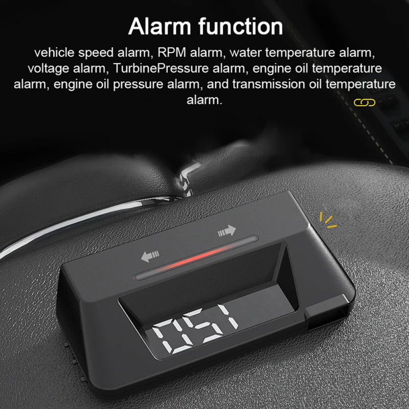 HEADS UP DISPLAY: Car Speedometer Digital Display Car Speed Voltage Oil Consumption Water Temperature Meter Multifunctional Display