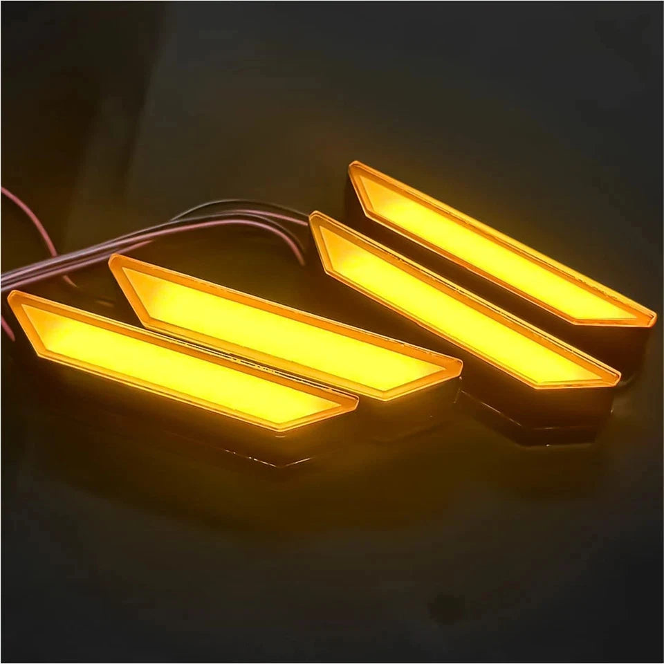 2022+ NEXT-GEN RANGER RAPTOR GRILL LIGHTS ( PERFECT FIT ) 4PC AMBER LED FRONT GRILLE LIGHT LAMPS