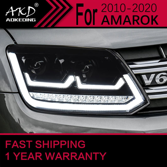 LED HEADLIGHTS for VW AMAROK 2010-2020 AMAROK Head Drl Dynamic Signal Projector Lens ( FREE WORLD-WIDE SHIPPING )