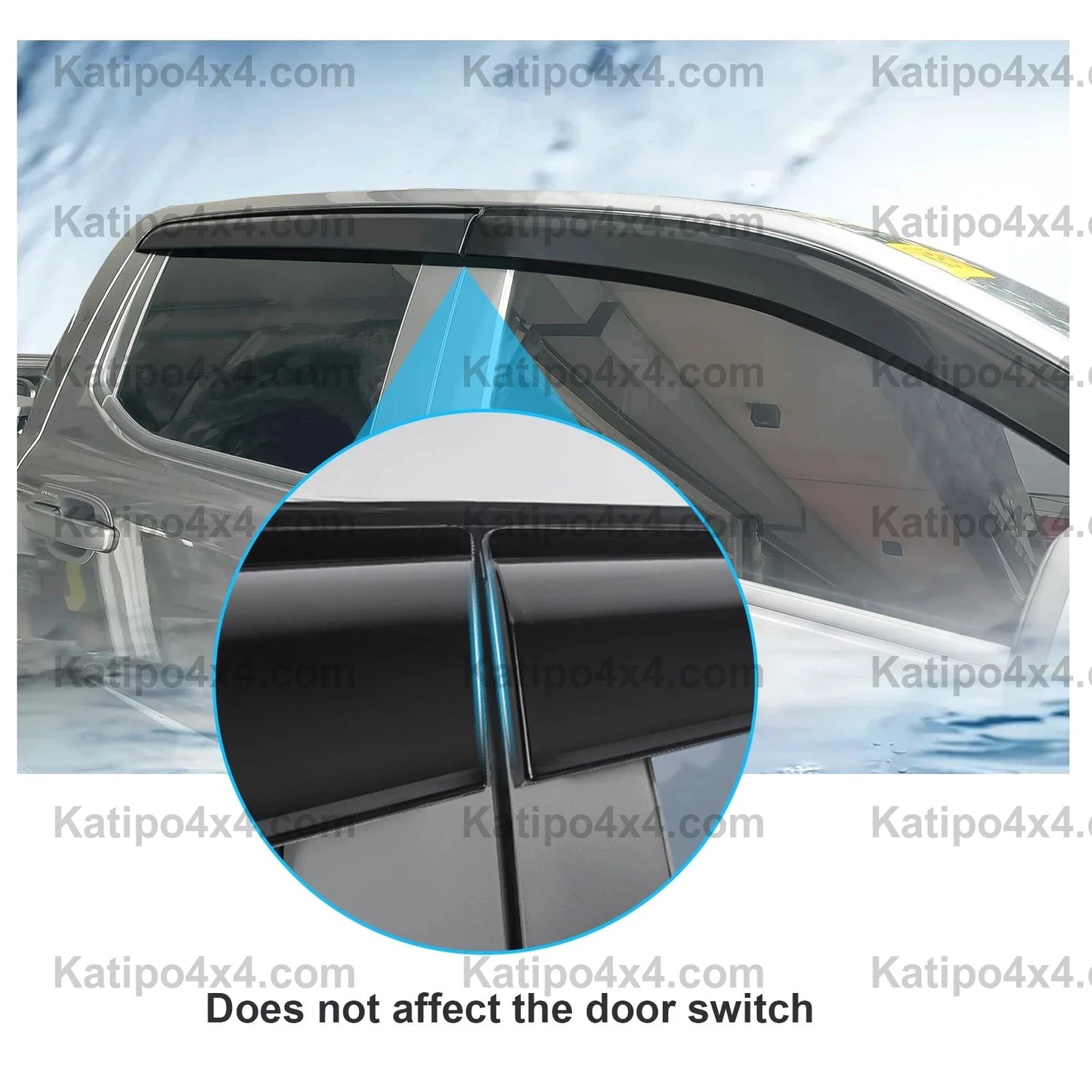 Ford Ranger & Raptor Next-Gen 2022+ Double Cabin Model Weather Shield Sun Rain Guard 4PCS