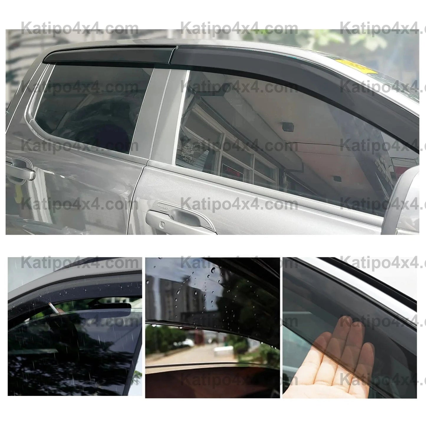 Ford Ranger & Raptor Next-Gen 2022+ Double Cabin Model Weather Shield Sun Rain Guard 4PCS