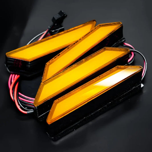 2022+ NEXT-GEN RANGER RAPTOR GRILL LIGHTS ( PERFECT FIT ) 4PC AMBER LED FRONT GRILLE LIGHT LAMPS