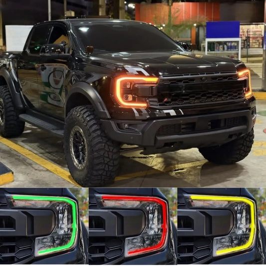 "Angel Eyes" ( Coloured Daytime Running Light ) DRL Conversion suitable for Ford Next Gen Headlights (Matrix and Non-Matrix)