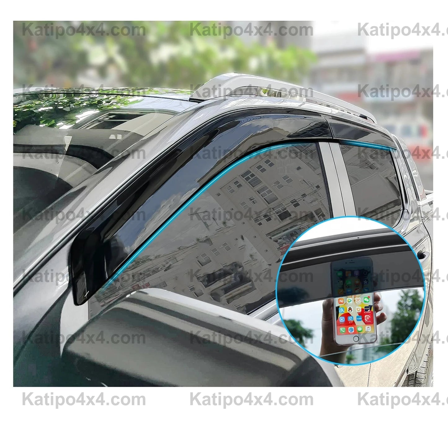 Ford Ranger & Raptor Next-Gen 2022+ Double Cabin Model Weather Shield Sun Rain Guard 4PCS