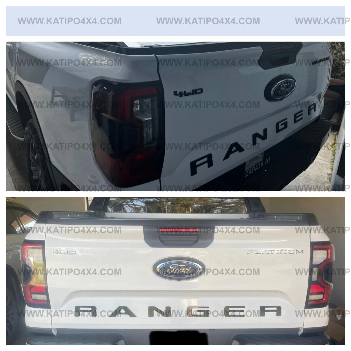 Ford Ranger & Raptor T9 2022-202^+ Back Tailgate 3D letters