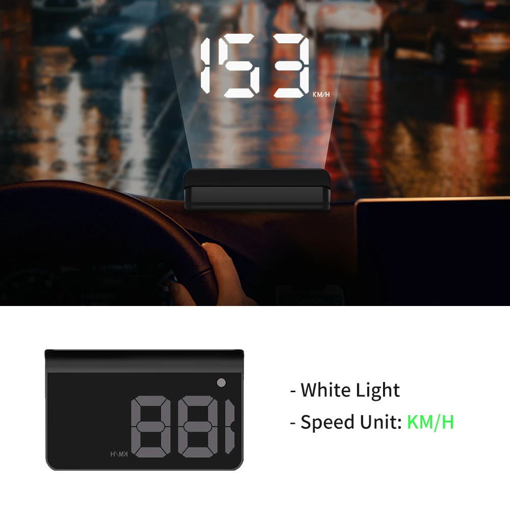 HUD Head-up Display Car GPS Digital Speedometer Universal ( Plug & Play ) USB PORT