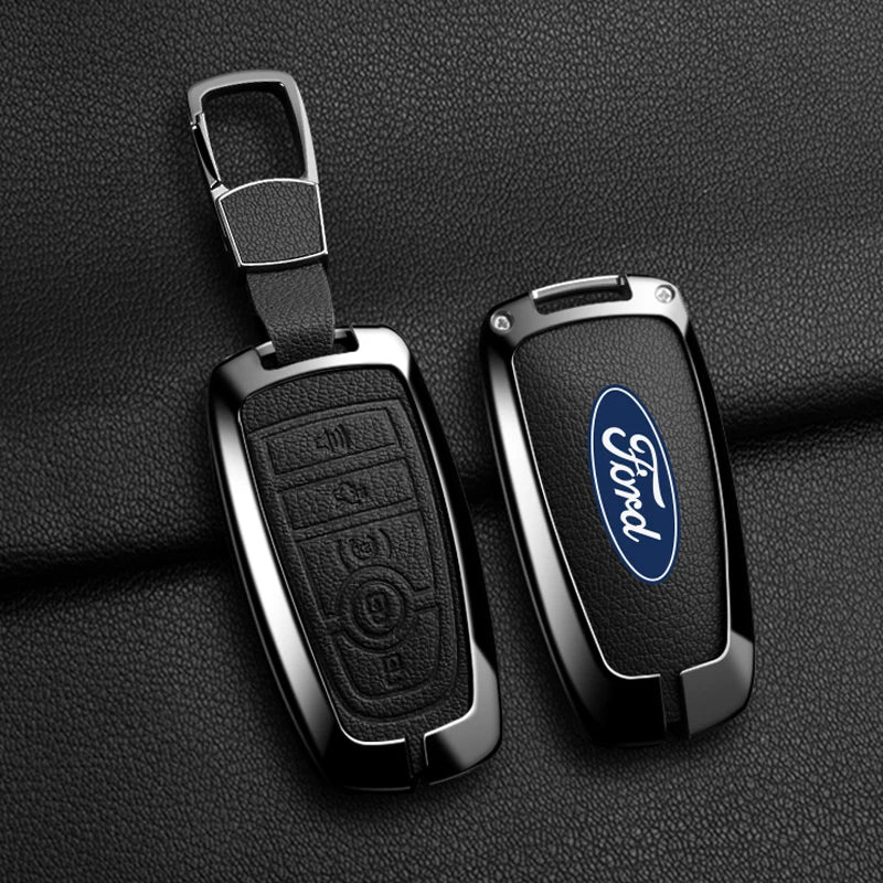 Premium key fob Cover in Alloy & Leather for 2022+ FORD RANGER, EVEREST & RAPTOR ( FREE WORLDWIDE SHIPPING )