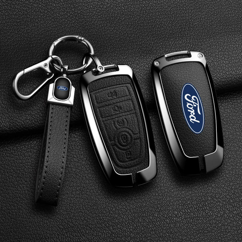 Premium key fob Cover in Alloy & Leather for 2022+ FORD RANGER, EVEREST & RAPTOR ( FREE WORLDWIDE SHIPPING )